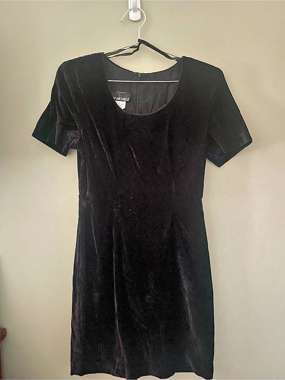 Velvet Black Mini Dress — Brand: My Michelle — Size 7/8 — Like New